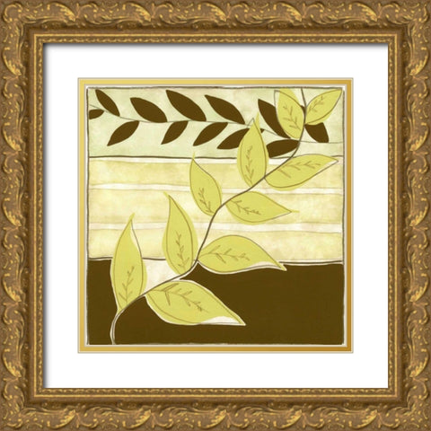 Patchwork Garden I Gold Ornate Wood Framed Art Print with Double Matting by Goldberger, Jennifer