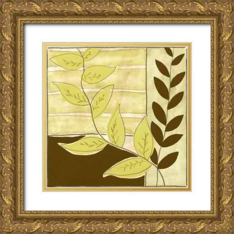 Patchwork Garden II Gold Ornate Wood Framed Art Print with Double Matting by Goldberger, Jennifer