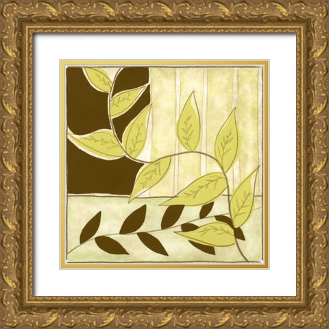 Patchwork Garden IV Gold Ornate Wood Framed Art Print with Double Matting by Goldberger, Jennifer