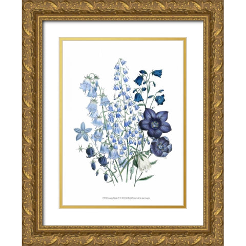 Loudon Florals IV Gold Ornate Wood Framed Art Print with Double Matting by Loudon, Jane