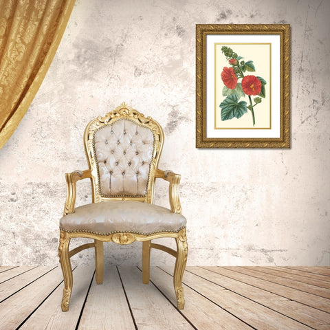 Crimson Beauty II Gold Ornate Wood Framed Art Print with Double Matting by Turpin