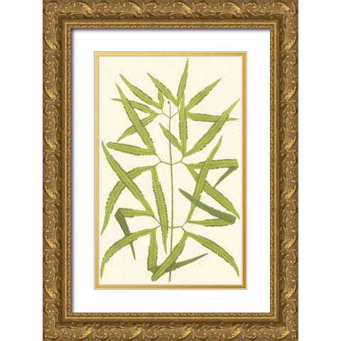Woodland Ferns I Gold Ornate Wood Framed Art Print with Double Matting by Lowe, E. J.
