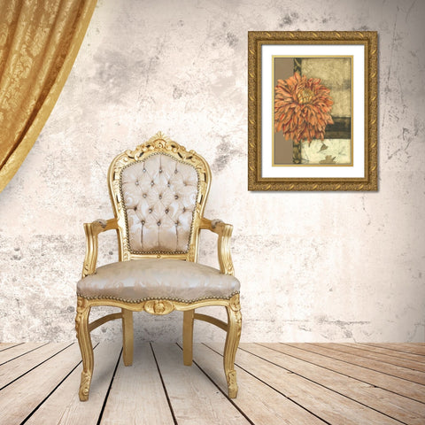 Small Ethereal Bloom IV Gold Ornate Wood Framed Art Print with Double Matting by Goldberger, Jennifer