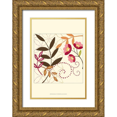 Small Berry Blossom I Gold Ornate Wood Framed Art Print with Double Matting by Vision Studio
