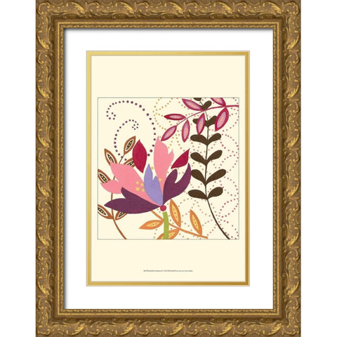 Small Berry Blossom II  Gold Ornate Wood Framed Art Print with Double Matting by Vision Studio