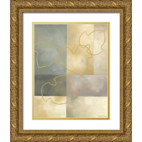 Arbor Leaves II Gold Ornate Wood Framed Art Print with Double Matting by Zarris, Chariklia