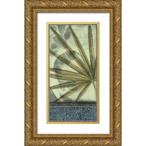 Small Sophisticated Palm I Gold Ornate Wood Framed Art Print with Double Matting by Goldberger, Jennifer