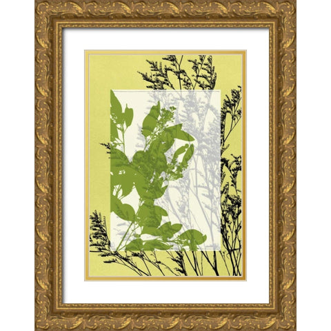 Small Translucent Wildflowers III Gold Ornate Wood Framed Art Print with Double Matting by Goldberger, Jennifer