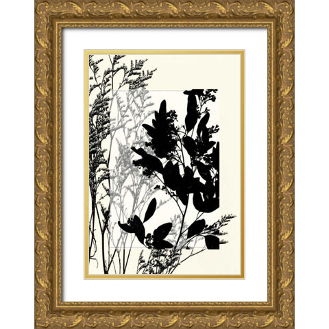 Small Translucent Wildflowers X Gold Ornate Wood Framed Art Print with Double Matting by Goldberger, Jennifer