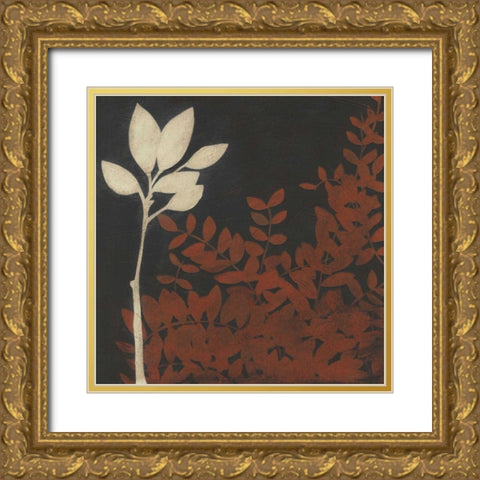 Small Garden Cameo II Gold Ornate Wood Framed Art Print with Double Matting by Vess, June Erica