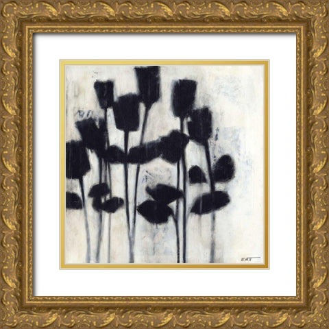 Small Roses II Gold Ornate Wood Framed Art Print with Double Matting by Wyatt Jr., Norman