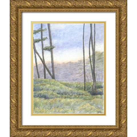 Tranquil Horizon II Gold Ornate Wood Framed Art Print with Double Matting by Roper, Virginia A.