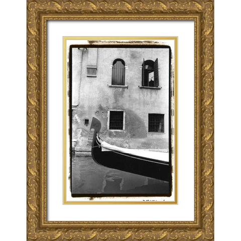 Graceful Gondola Gold Ornate Wood Framed Art Print with Double Matting by DeNardo, Laura