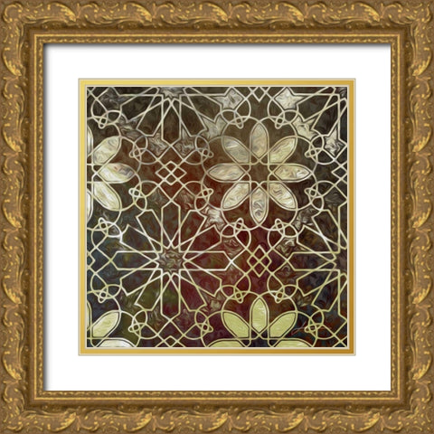 Mystic Tiles II Gold Ornate Wood Framed Art Print with Double Matting by Burghardt, James