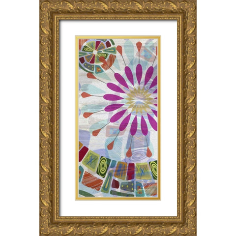 Midway Panels II Gold Ornate Wood Framed Art Print with Double Matting by Burghardt, James