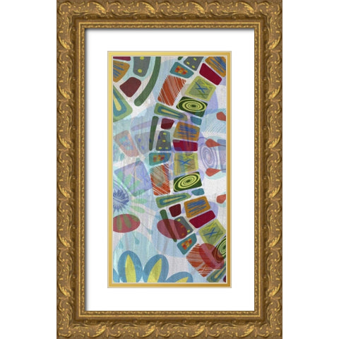 Midway Panels III Gold Ornate Wood Framed Art Print with Double Matting by Burghardt, James