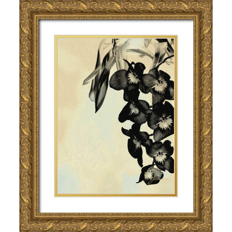Orchid Blush Panels II Gold Ornate Wood Framed Art Print with Double Matting by Burghardt, James