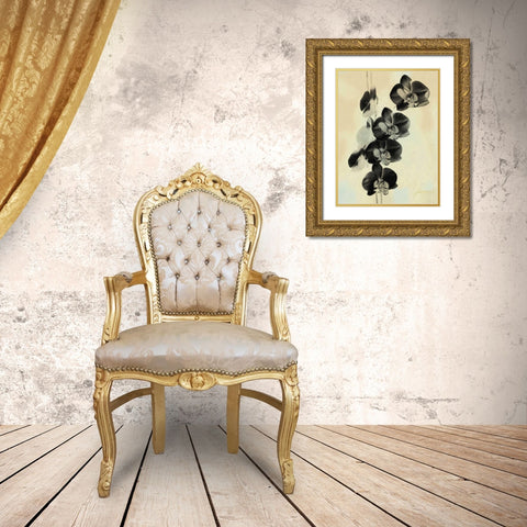 Orchid Blush Panels III Gold Ornate Wood Framed Art Print with Double Matting by Burghardt, James