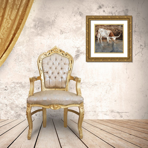 All by Myself Gold Ornate Wood Framed Art Print with Double Matting by Winkler, Kathy