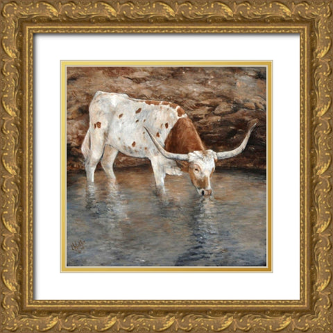 All by Myself Gold Ornate Wood Framed Art Print with Double Matting by Winkler, Kathy