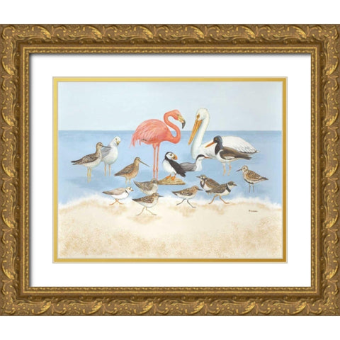 Seabird Summit Gold Ornate Wood Framed Art Print with Double Matting by Russell, Wendy