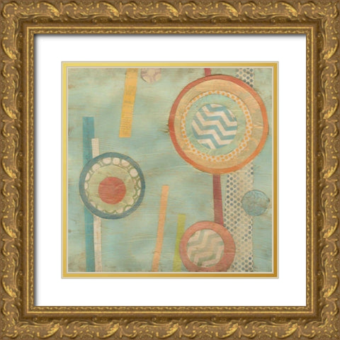 Bits and Pieces III Gold Ornate Wood Framed Art Print with Double Matting by Vess, June Erica