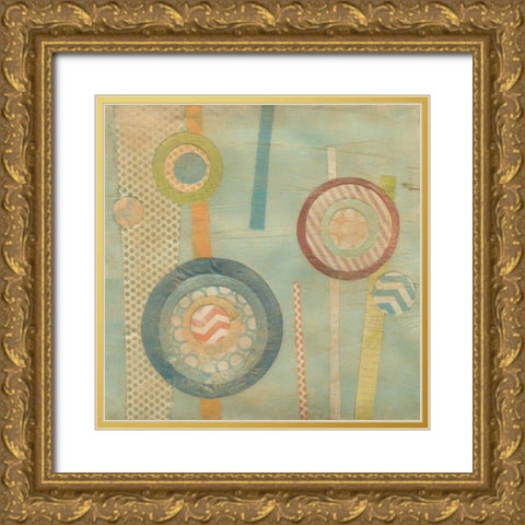 Bits and Pieces IV Gold Ornate Wood Framed Art Print with Double Matting by Vess, June Erica