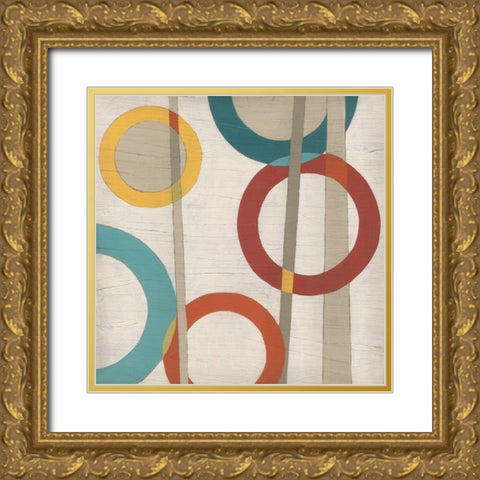 Circular Logic IV Gold Ornate Wood Framed Art Print with Double Matting by Vess, June Erica