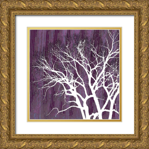 Small Aurora Silhouette I Gold Ornate Wood Framed Art Print with Double Matting by Ludwig, Alicia