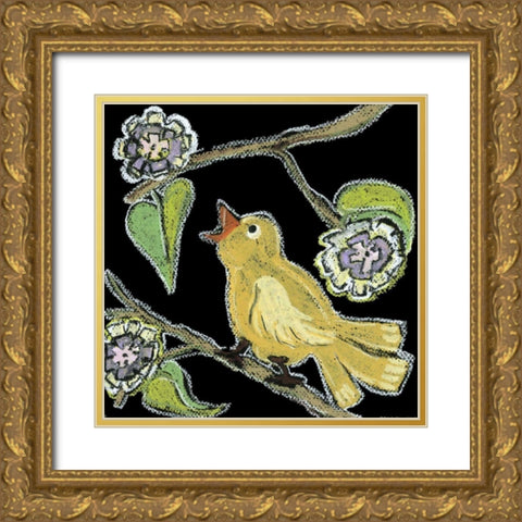 Flower Song II Gold Ornate Wood Framed Art Print with Double Matting by Choate, Lisa