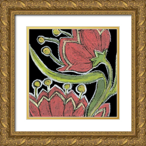 Flower Song IV Gold Ornate Wood Framed Art Print with Double Matting by Choate, Lisa