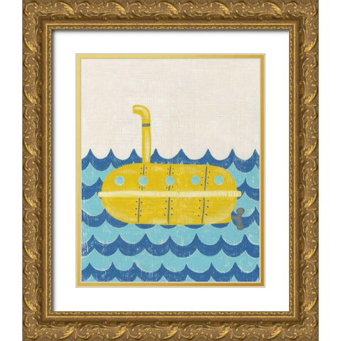 Trumans Voyage IV Gold Ornate Wood Framed Art Print with Double Matting by Zarris, Chariklia