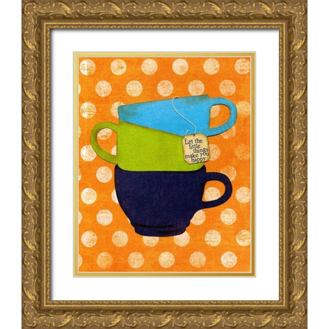 The Little Things Gold Ornate Wood Framed Art Print with Double Matting by DeDonato, Jennifer