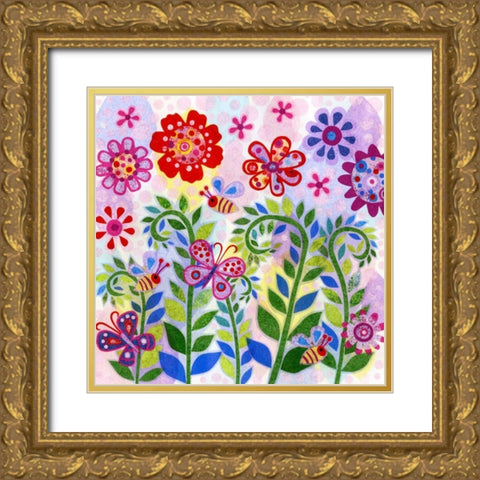 Buzzin Around Gold Ornate Wood Framed Art Print with Double Matting by Conway, Kim