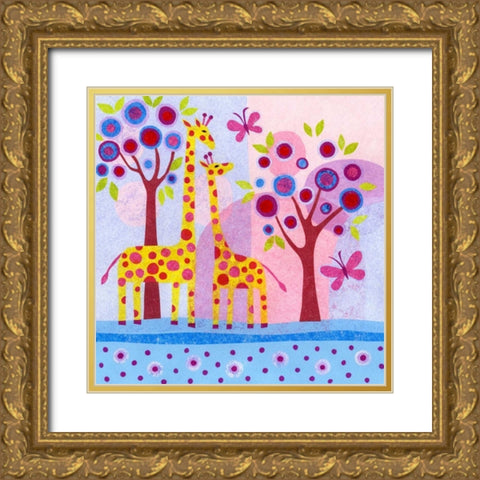 Tree tops Gold Ornate Wood Framed Art Print with Double Matting by Conway, Kim