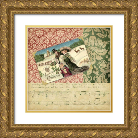 Victorian Christmas II Gold Ornate Wood Framed Art Print with Double Matting by Vision Studio
