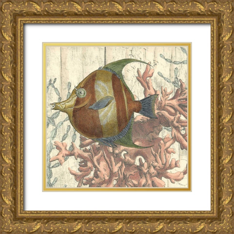 Coastal Montage II Gold Ornate Wood Framed Art Print with Double Matting by Vision Studio