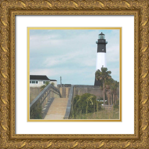 Tybee Lighthouse II Gold Ornate Wood Framed Art Print with Double Matting by Ilosky, Pam