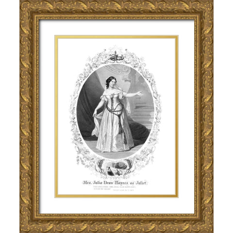 Juliet Gold Ornate Wood Framed Art Print with Double Matting by Unknown
