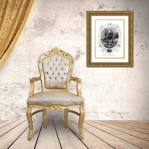 King Lear Gold Ornate Wood Framed Art Print with Double Matting by Unknown