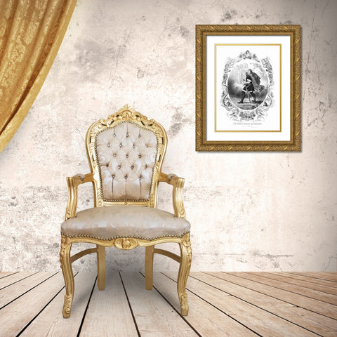 Macbeth Gold Ornate Wood Framed Art Print with Double Matting by Unknown