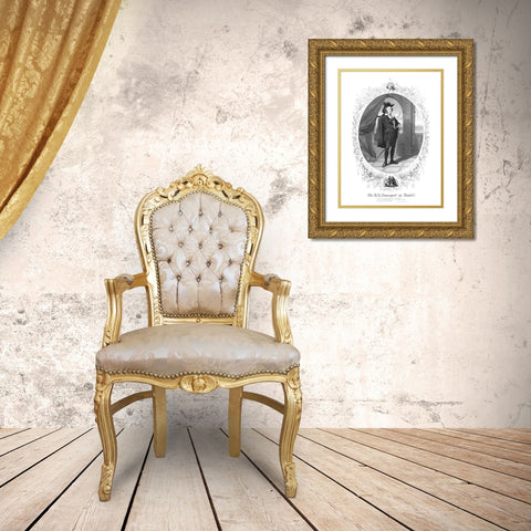 Hamlet Gold Ornate Wood Framed Art Print with Double Matting by Unknown