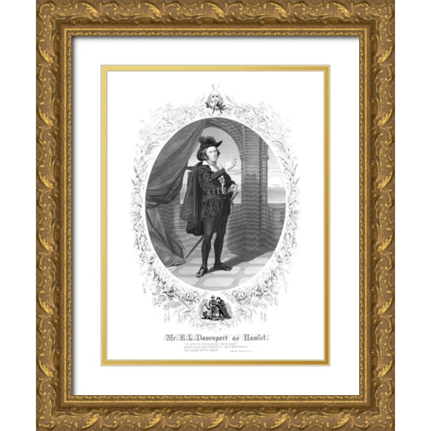 Hamlet Gold Ornate Wood Framed Art Print with Double Matting by Unknown
