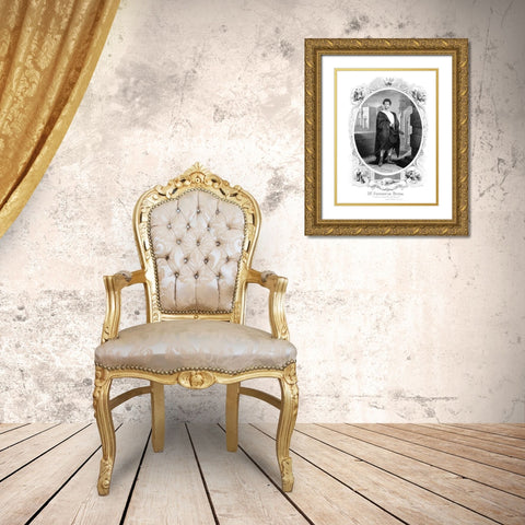 Brutus Gold Ornate Wood Framed Art Print with Double Matting by Unknown