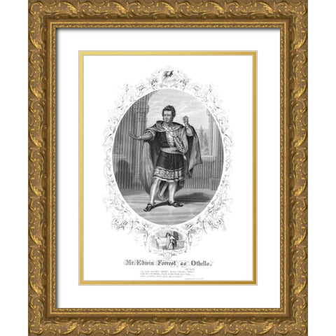 Othello Gold Ornate Wood Framed Art Print with Double Matting by Unknown