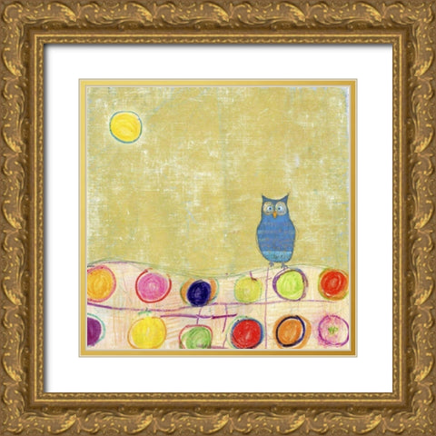Feathers, Dots and Stripes III Gold Ornate Wood Framed Art Print with Double Matting by Blixt, Ingrid