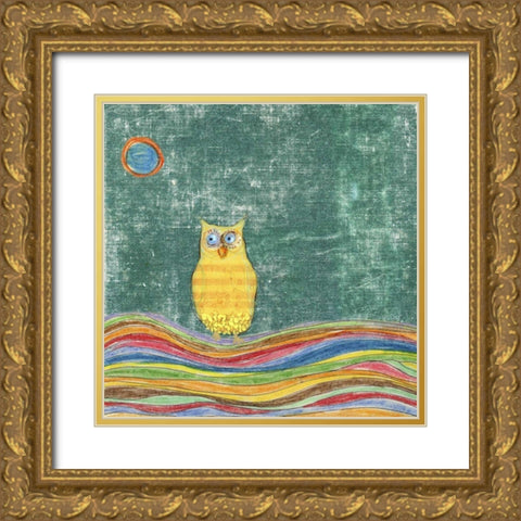 Feathers, Dots and Stripes V Gold Ornate Wood Framed Art Print with Double Matting by Blixt, Ingrid