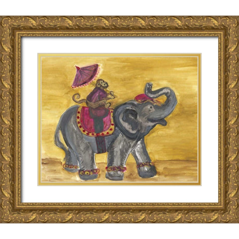 Delhi Parade I Gold Ornate Wood Framed Art Print with Double Matting by Choate, Lisa