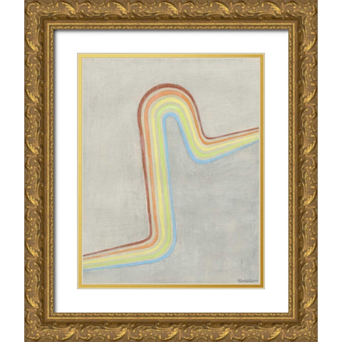 Retro Rhythm III Gold Ornate Wood Framed Art Print with Double Matting by Lam, Vanna