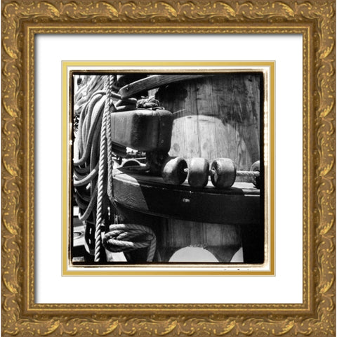 Ship Shape III Gold Ornate Wood Framed Art Print with Double Matting by DeNardo, Laura